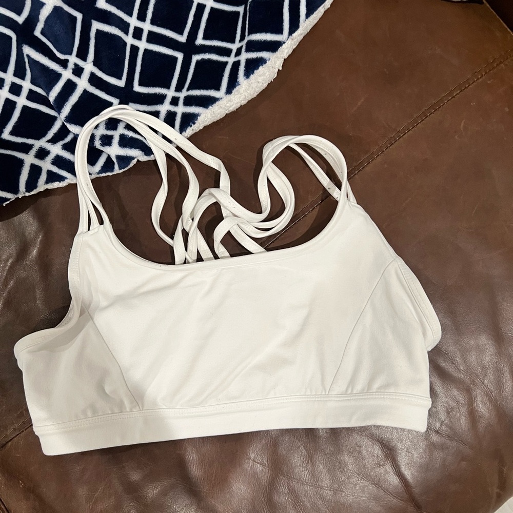 White Athleta bra
